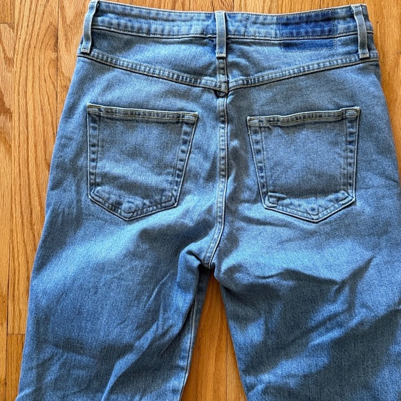 AMO sz 28 High Rise Kick Crop in Topanga Light Blue Denim Jeans, great condition - Picture 8 of 10